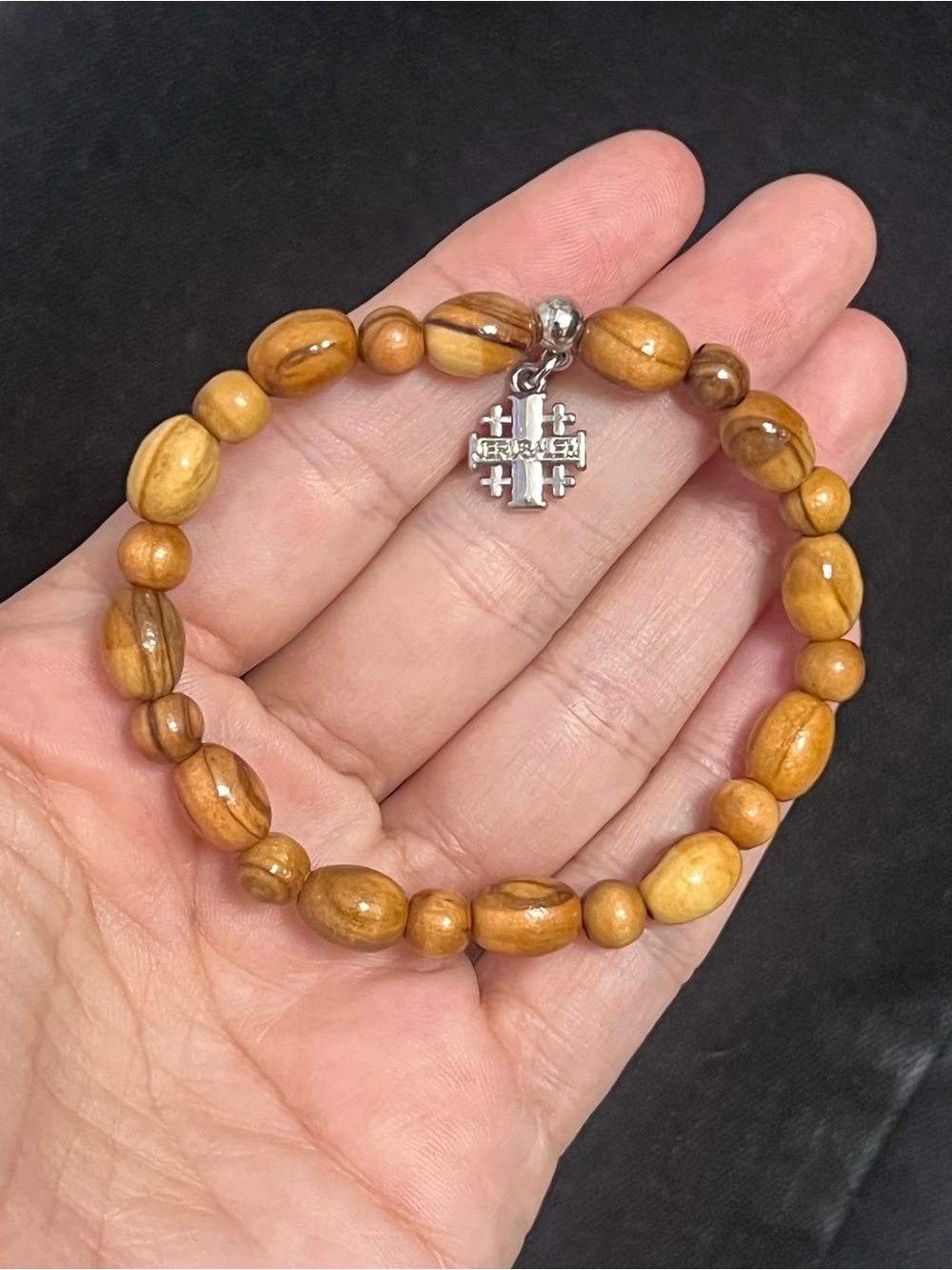 Olive Wood Jerusalem Bracelet
